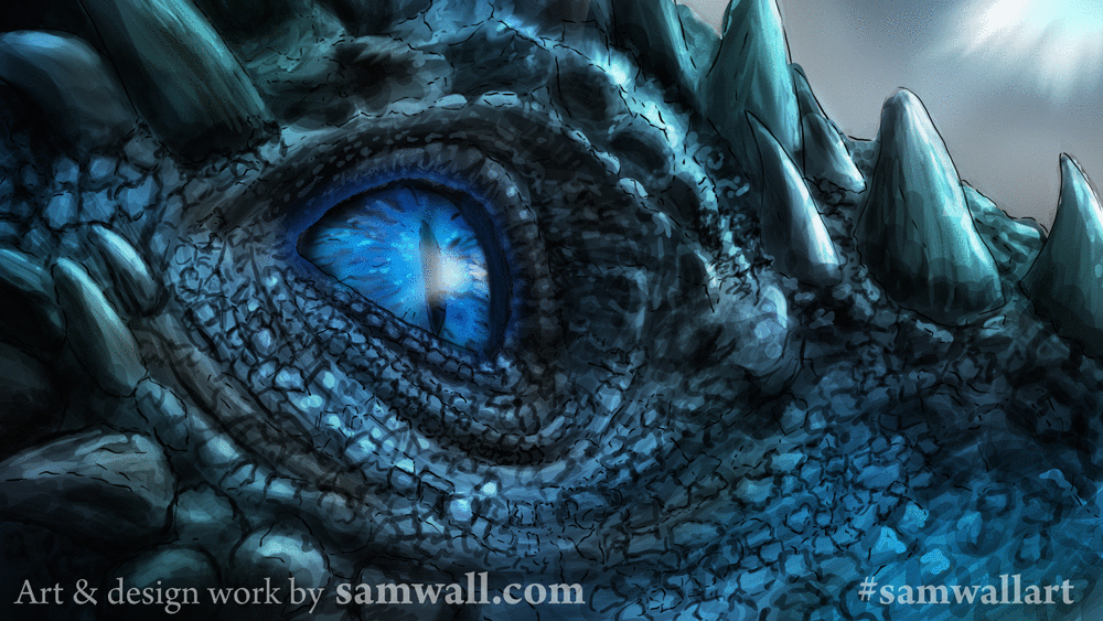 dragon-illust-gif illustrations by sam wall game of thrones dragon